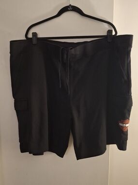 Harley-Davidson Men's Black Cargo Shorts